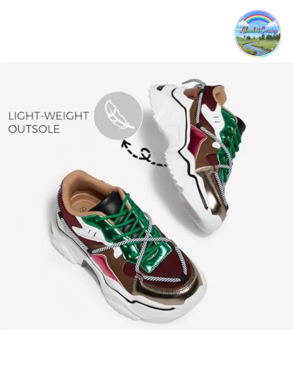 Chunky Platform Sneakers Women's Fashion Retro Dad Shoes Lightweight Lace-Up